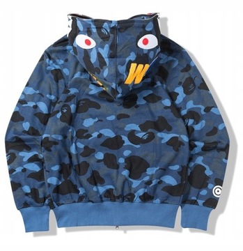 Толстовка Bape Shark kangaroo, зеленая камуфляжная кенгуру, S