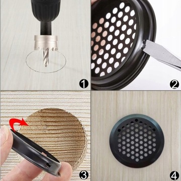 20 ШТ. КРУГЛЫЕ ОТВЕРСТИЯ ВЕНТИЛЯЦИОННОЙ РЕШЕТКИ