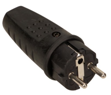 WTYCZKA GUMOWA Z UZIEMIENIEM HERMATYCZNA IP44 230V