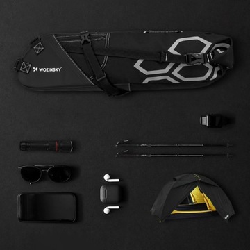 ВМЕСТИТЕЛЬНАЯ СУМКА ДЛЯ ВЕЛОСИПЕДА БОЛЬШАЯ СУМКА ДЛЯ СИДЕНЬЯ 12 Л ЧЕРНАЯ