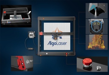 Лазерный гравер AlgoLaser Delta 22 Вт + насос 30 л/мин + платформа XL 440*440 мм