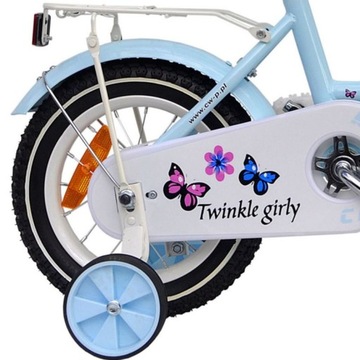 12-дюймовый велосипед TWINKLE GIRLY Butterflies Light BLUE