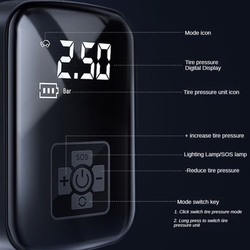 POWERBANK ЭЛЕКТРИЧЕСКИЙ АВТОМОБИЛЬНЫЙ ВЕЛОСИПЕДНЫЙ НАСОС