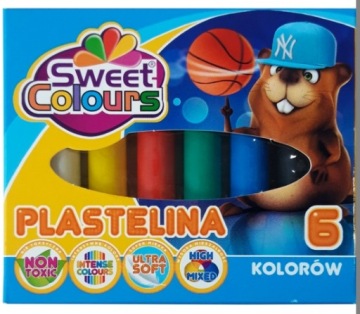 Пластилін 6 кол.пастельна SWEET COLOURS чудова пластилін для школи мега