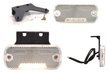 Lampa obrysowa LED do przyczepki naczepy ciężarówki W128 906 przednia biała