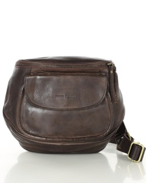 Женская кожаная сумка-мессенджер, широкий ремень.