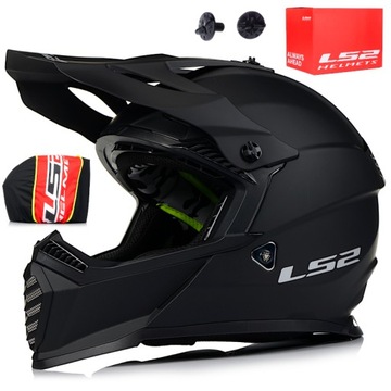 KASK MOTOCYKLOWY LS2 MX437 MAT CROSS QUAD ATV r.XL