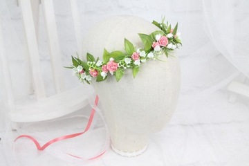 Свадебный венок для причастия, розы, украшение для волос