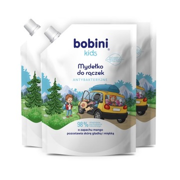 Bobini Kids Antybakteryjne Mydło w Płynie dla Dzieci Mango Zapas 900ml