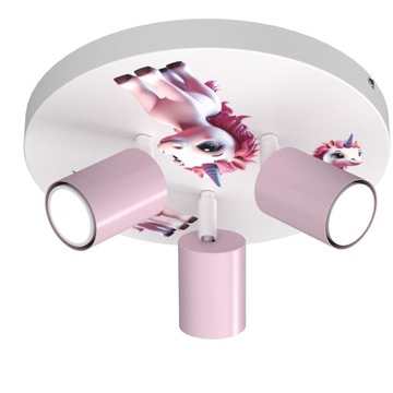 DZIECIĘCA LAMPA SUFITOWA DLA DZIEWCZYNKI JEDNOROŻEC UNICORN LED POLSKA