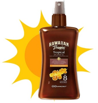 Hawaiian Tropic Protective Dry Spray Oil suchy olejek do opalania SPF 8