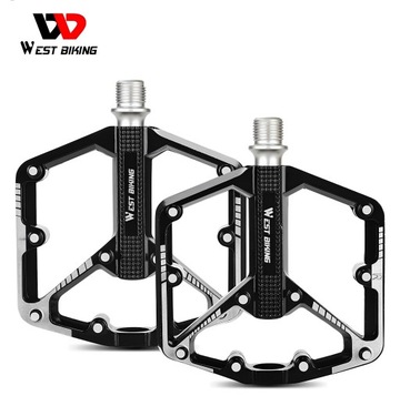 PEDAŁY PLATFORMOWE MTB 20 PIN LEKKIE ALUMINIOWE WEST BIKING 3 ŁOŻYSKA MASZ.