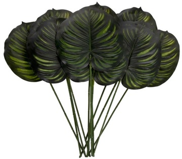 12X LIŚCIE LIŚĆ ZIELONY 40 CM KWIATY SZTUCZNE