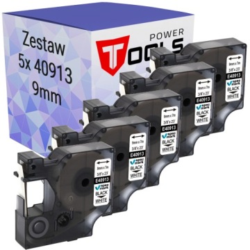 5x Лента для DYMO D1 40913 9 мм 7 м S0720680 белая
