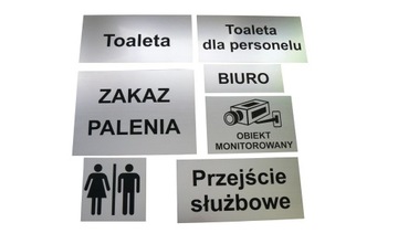 tabliczki srebrne grawerowane na wymiar drzwi