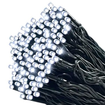 300 LED ZIMNY BIAŁY MOCNE LAMPKI CHOINKOWE ZEWNĘTRZNE WEWNĘTRZNE ŚWIĄTECZNE
