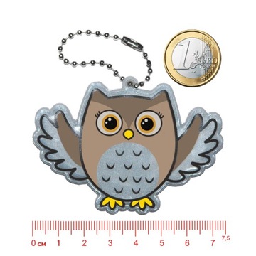 Отражающая подвесная ключ -кольцо отражающая сова