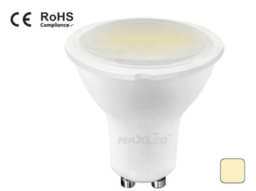 Żarówka GU10 230V 7W LED biała ciepła 3000K