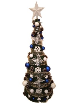 ШИШКА, Елка Рождественская, УКРАШЕННАЯ украшениями, 80 см, НАКОНЧЕННАЯ