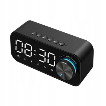 BUDZIK RADIOBUDZIK BLUETOOTH 5.0 GŁOŚNIK CZARNY