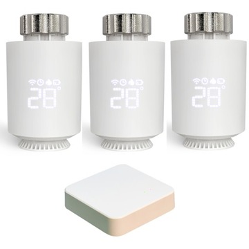 Termostat Grzejnikowy TUYA Zigbee 3X +Hub Gateway