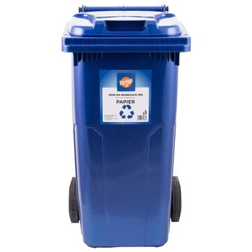 СИНИЙ КОНТЕЙНЕР ДЛЯ ОТХОДОВ 120 Л, ВЫСОКАЯ БУМАГА