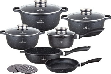 Zestaw garnków KlönBerg PREMIUM aluminiowe 12 el.