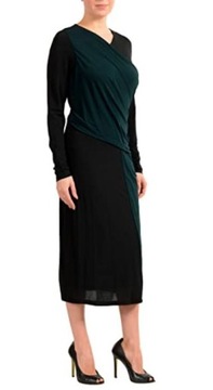 HUGO BOSS sukienka ołówkowa zieleń czarna 36 S