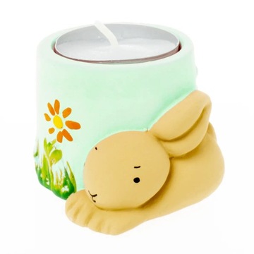 Wielkanocna Świeca Ozdoba świąteczna na Wielkanoc Świecznik z Tealight