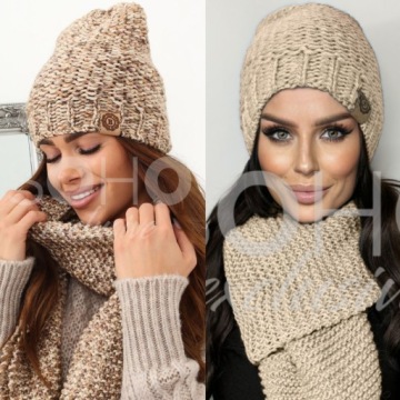 КОМПЛЕКТ ЖЕНСКИЙ, ШАПКА ЖЕНСКАЯ, ШАРФ, КОМПЛЕКТ ИЗ ШЕРСТИ, КОЛ 2457