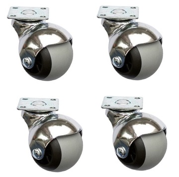 Zestaw 4 kółka 50mm koła meblowe udźwig 240kg