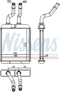 NISSENS 70017 NÁHRADA TEPLÁ TOPENÍ INTERIÉR