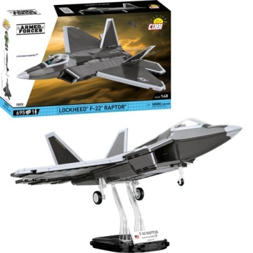 KLOCKI COBI 5855 Myśliwiec Lockheed F-22 Raptor 695 El.