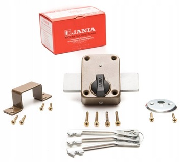 JANIA Zasuwa garażowa ryglowa zamek do drzwi bram garażowych z005 TYTAN T-3