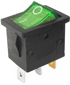 Przełącznik klawiszowy IRS-701DC 12V zielony