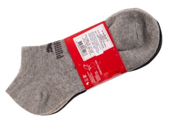 НОСКИ PUMA, 3 ПАРЫ, СЕРЫЕ