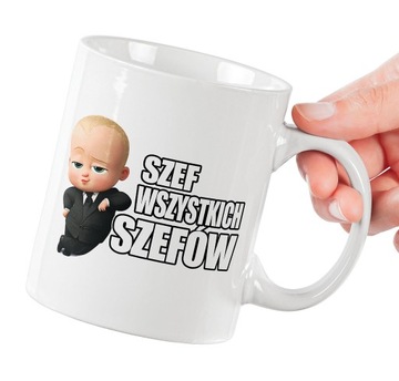 NAJLEPSZY KUBEK ŚMIESZNY NAPISY SZEF WSZYSTKICH NA PREZENT SUPER JAKOŚĆ