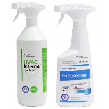PŁYN ŚRODEK DO CZYSZCZENIA KLIMATYZACJI BIOCLEAN 1 L + GREASECLEAN 0,5 L