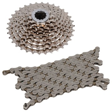 SHIMANO CS-HG400 CN-HG53 Kaseta 9s 11-34 i łańcuch