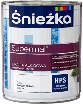 ŚNIEŻKA EMALIA ALKIDOWA ŚNIEŻNOBIAŁY POŁYSK 0,75L