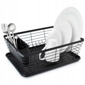 СУШИЛКА ДЛЯ ПОСУДЫ С ПОДДОНОМ ДЛЯ СУШКИ СТОЛОВЫХ ПРИБОРОВ