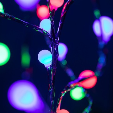 РОЖДЕСТВЕНСКАЯ ЕЛКА 72СВЕТЯЩИЕСЯ ЛАМПЫ 145см RGB