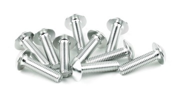 ŚRUBA OWIEWKI M5 ALUMINIOWA SREBRNA ŚRUBY 10SZT.