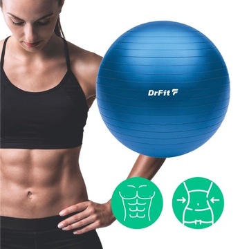 Прочный гимнастический мяч для реабилитационных занятий йогой ø65 с насосом