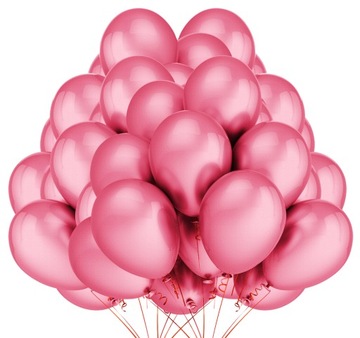 BALONY METALICZNE JASNY RÓŻ Ślub Party 30cm 50szt