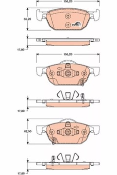 Klocki hamulcowe Honda Accord 08- - TRW GDB3476