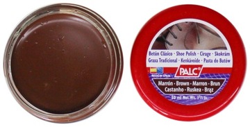 ВОСКОВОЙ ЛАК ДЛЯ КОЖАНОЙ ОБУВИ КРЕМОВЫЙ НОСОК КОРИЧНЕВЫЙ