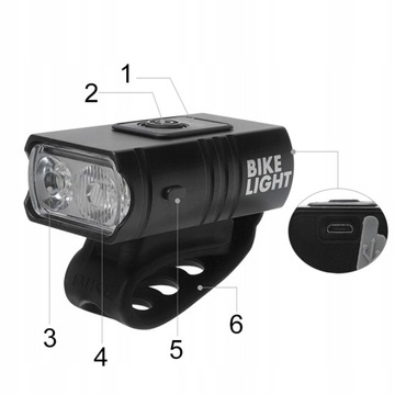СВЕТОДИОДНАЯ ВЕЛОСИПЕДНАЯ ФАРА ПЕРЕДНЯЯ 800 ЛЮМЕН МОЩНЫЙ КОМПЛЕКТ ЗАДНИХ ОСВЕЩЕНИЙ ШАНС