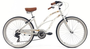 Rower Beach Cruiser Damski 26 Miejski ALU Shimano Dzwonek Revoshift Vintage