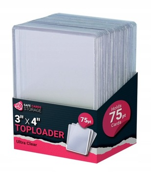 Toploader 75pt Ochronne Sztywne koszulki na karty Ultra Clear 25 szt.